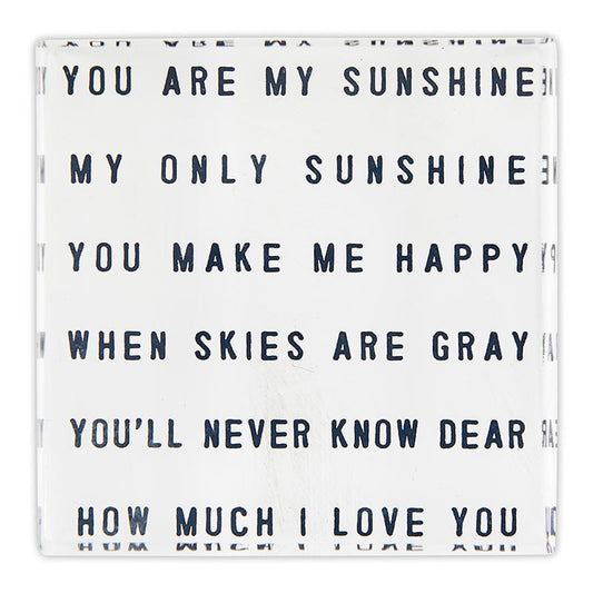 You Are My Sunshine - Decorative Lucite Block