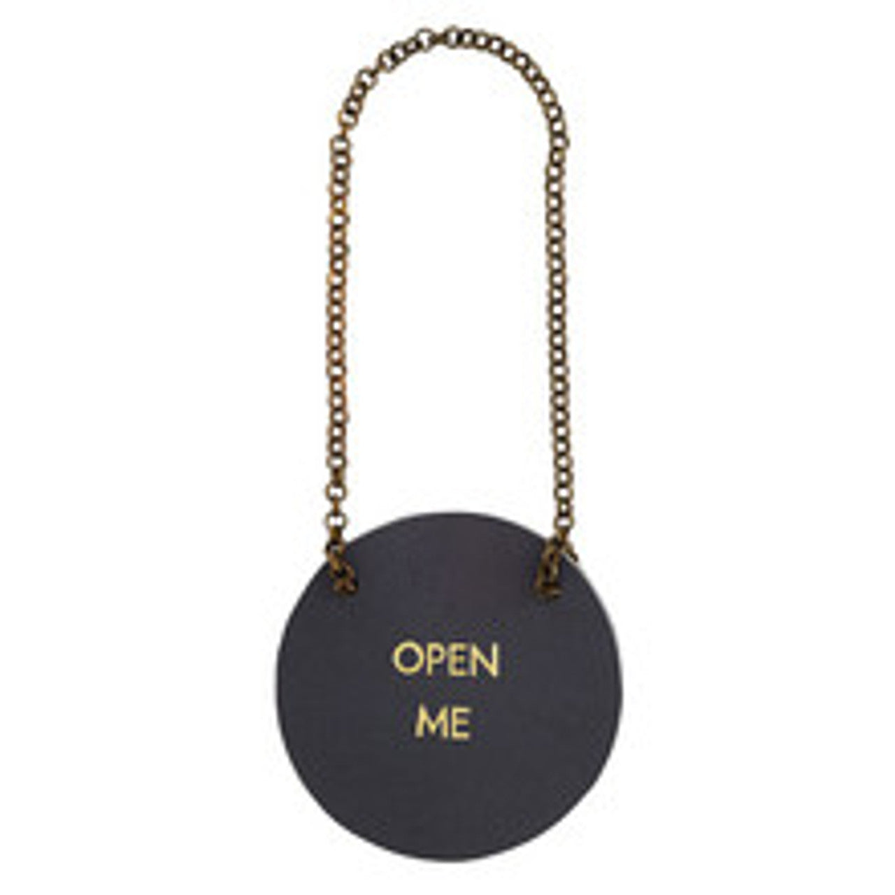 Leather Bottle Tag - Open Me