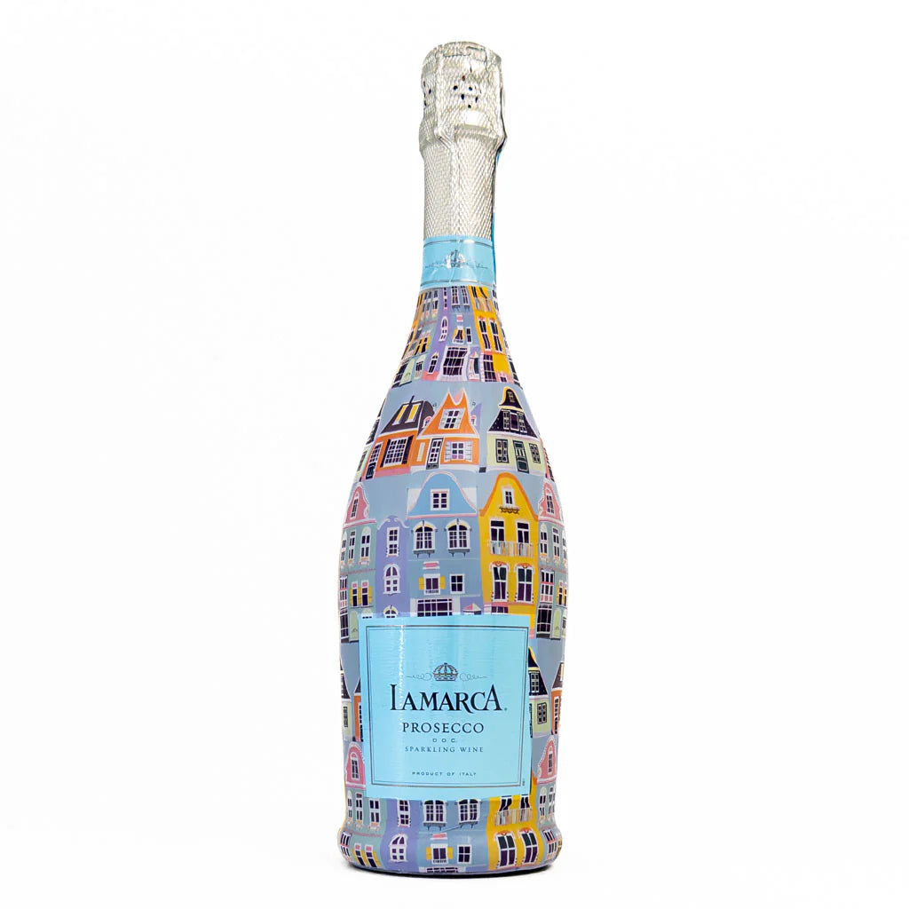 Blue Row Houses Prosecco Bottle Wrap