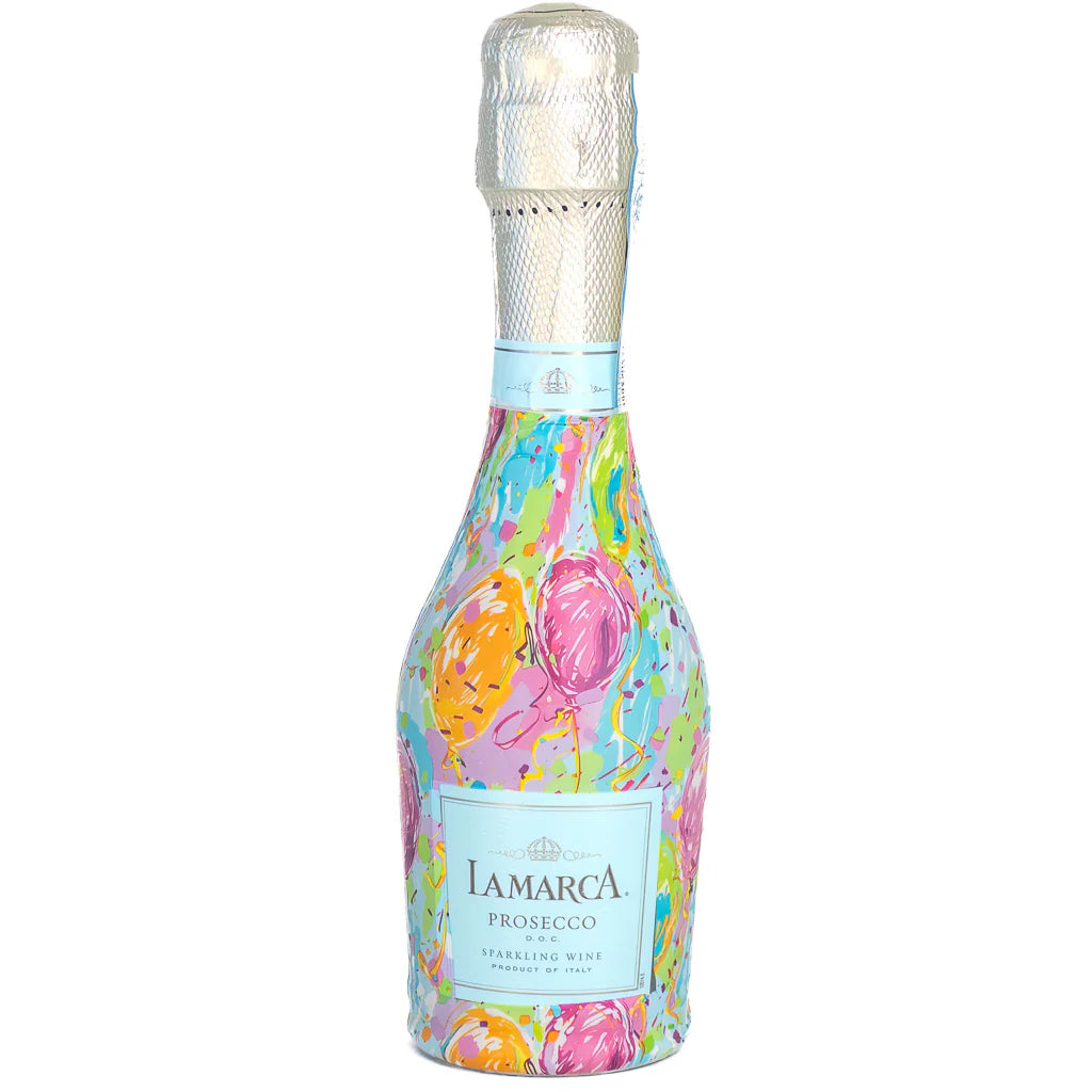 Happy Birthday Balloons 6 Pack Mini Prosecco Bottle Wrap