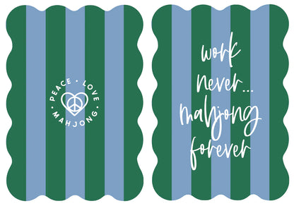 Mahjong Tile Shufflers | Stripes Set of 2