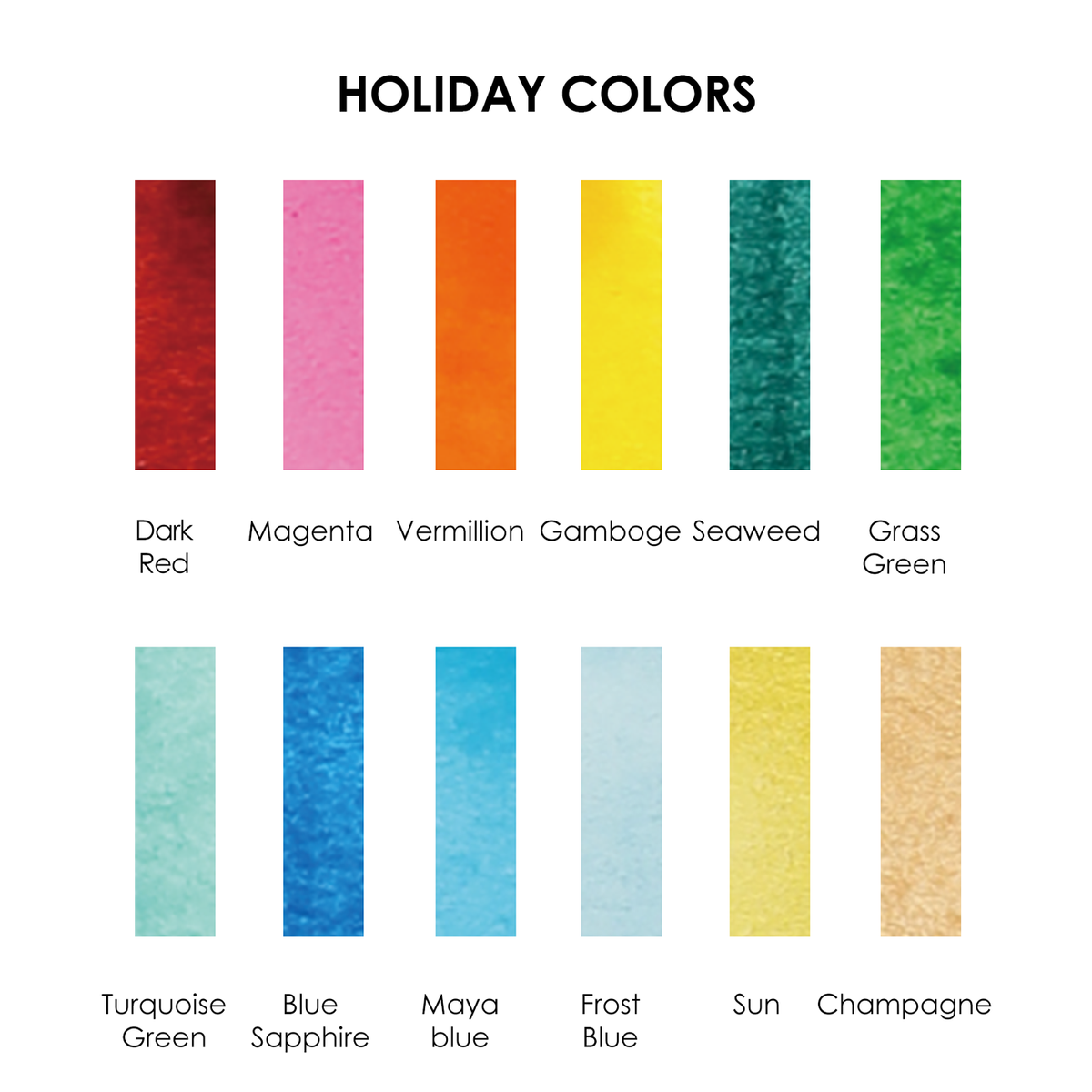 Watercolor Coloring Club Box: Holiday