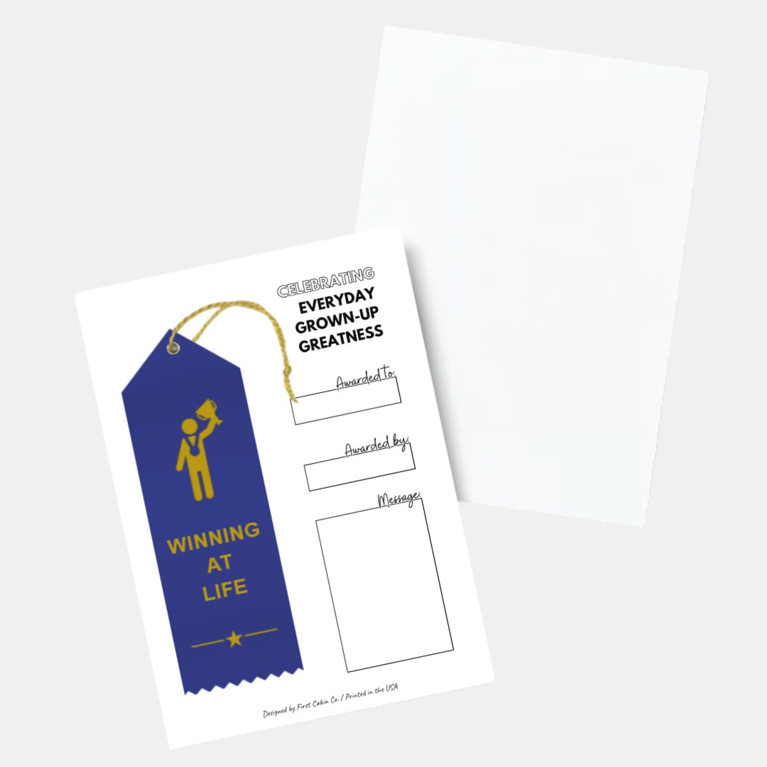 Winning At Life Award Ribbon