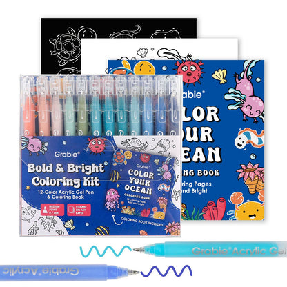 Bold & Bright Coloring Kit: Ocean