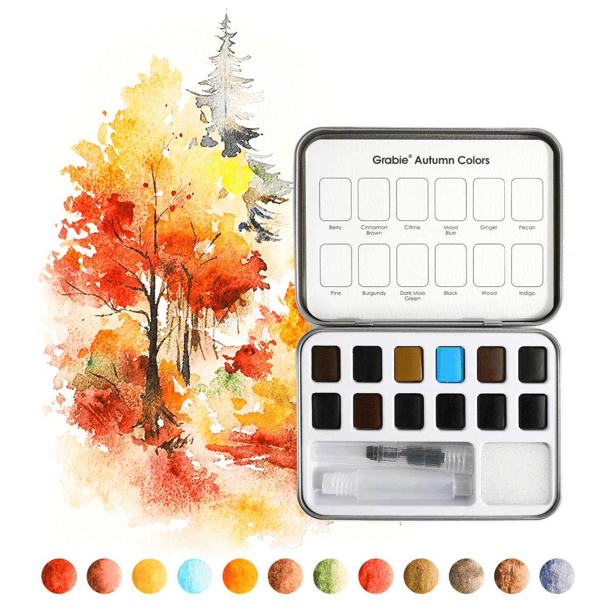 Watercolor Coloring Club Box: Autumn