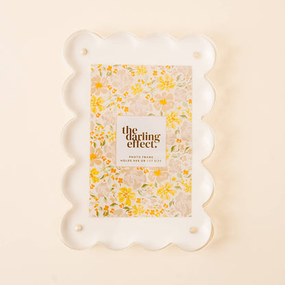 Rectangle Scalloped Acrylic Frame