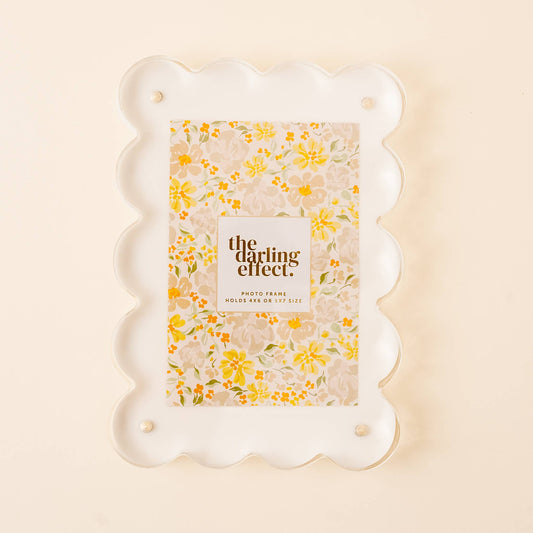 Rectangle Scalloped Acrylic Frame