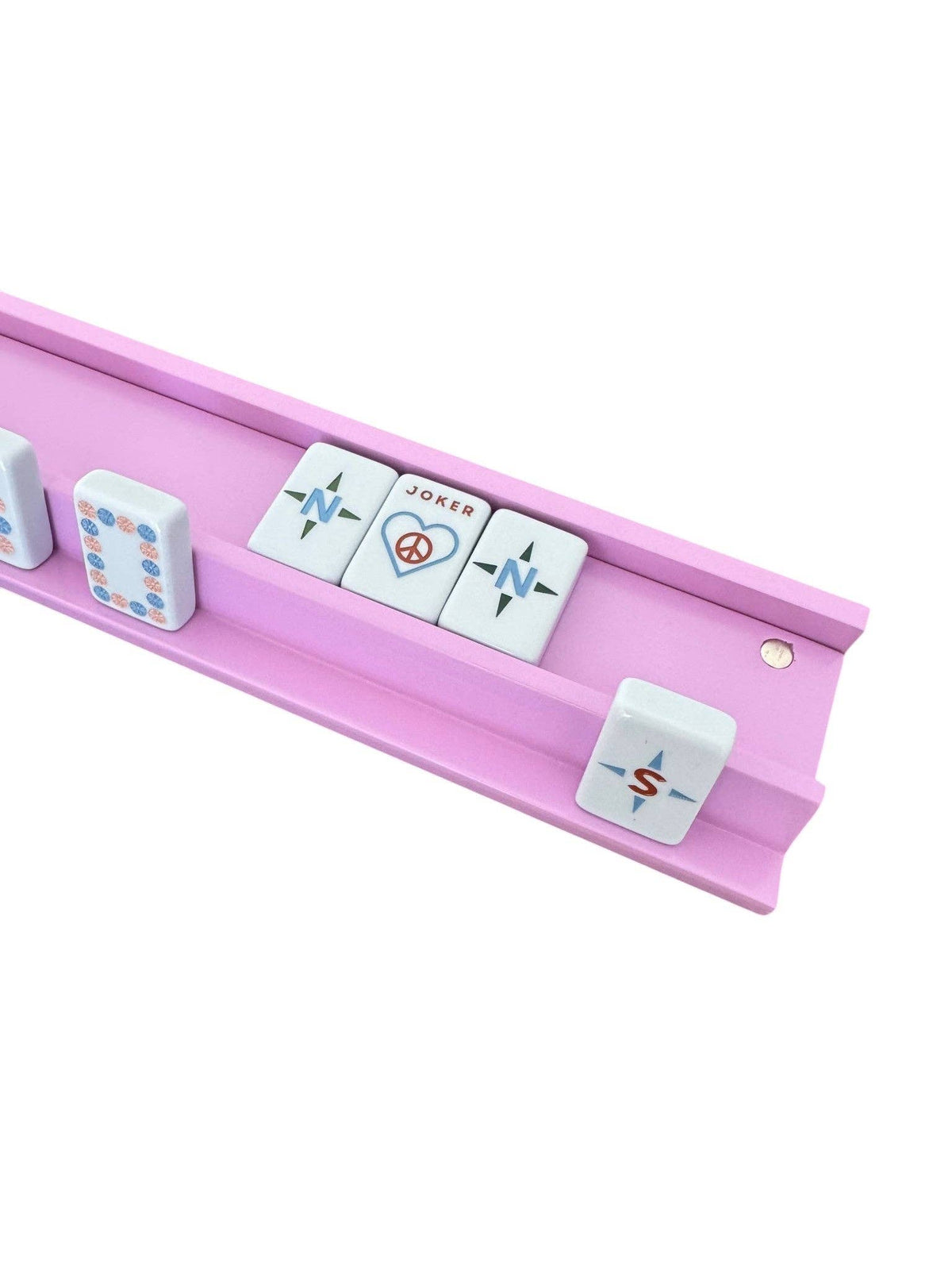 Wooden Mahjong Racks and Magnetic Pushers (Set of 4)