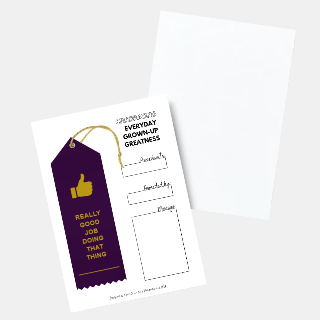 Really Good Job Doing That Thing Award Ribbon