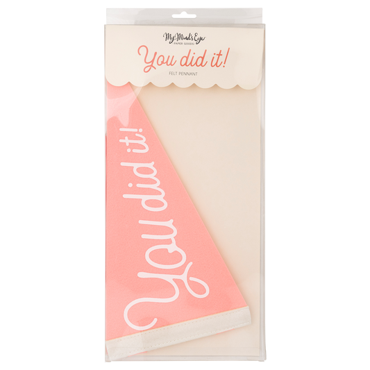 You Did It! Felt Pennant Banner