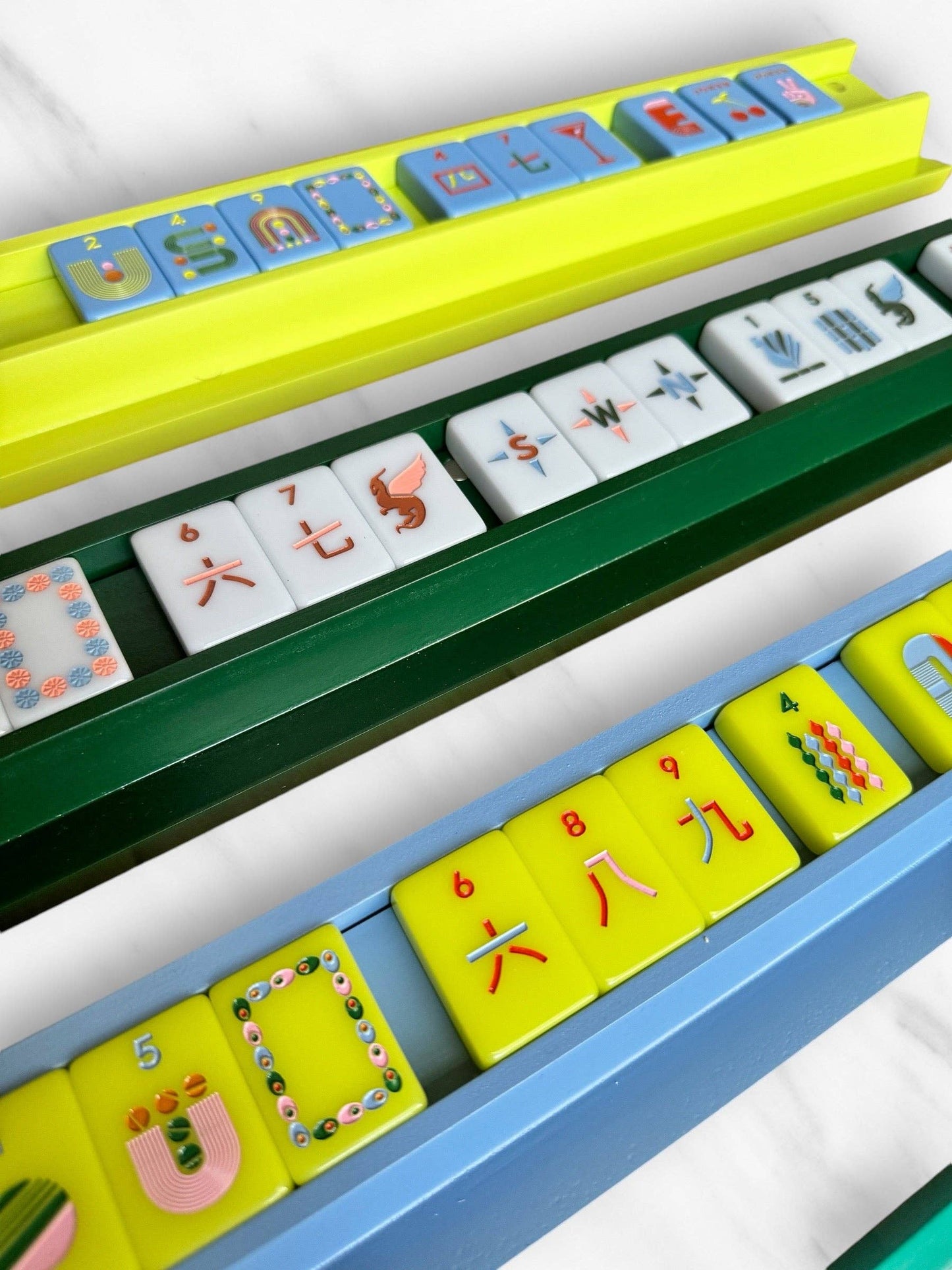 Mahjong Racks & Pushers | Set of 4
