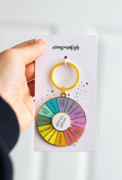 What to Eat Spinning Keychain