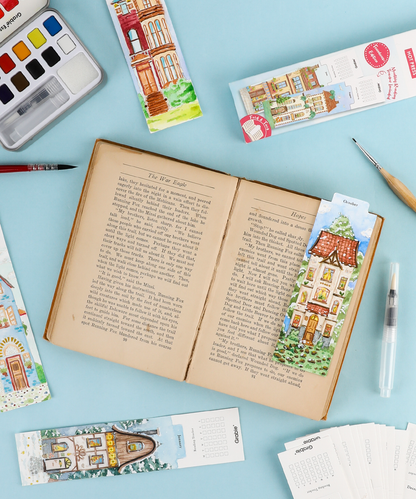 Watercolor Bookmarks: Townhouse
