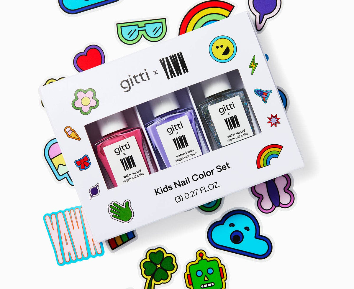 Kids Nail Polish Set - Clean Peel-Off Vegan Nail Polish Trio