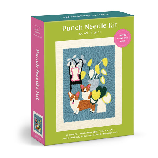 Punch Needle Kit Corgi Friends