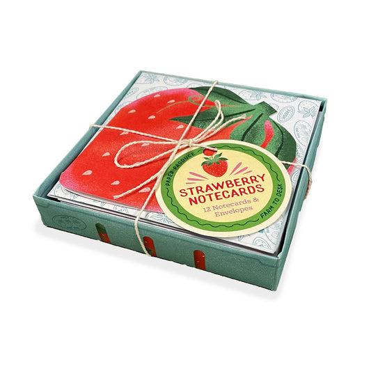 Paper Produce Strawberry Notecards