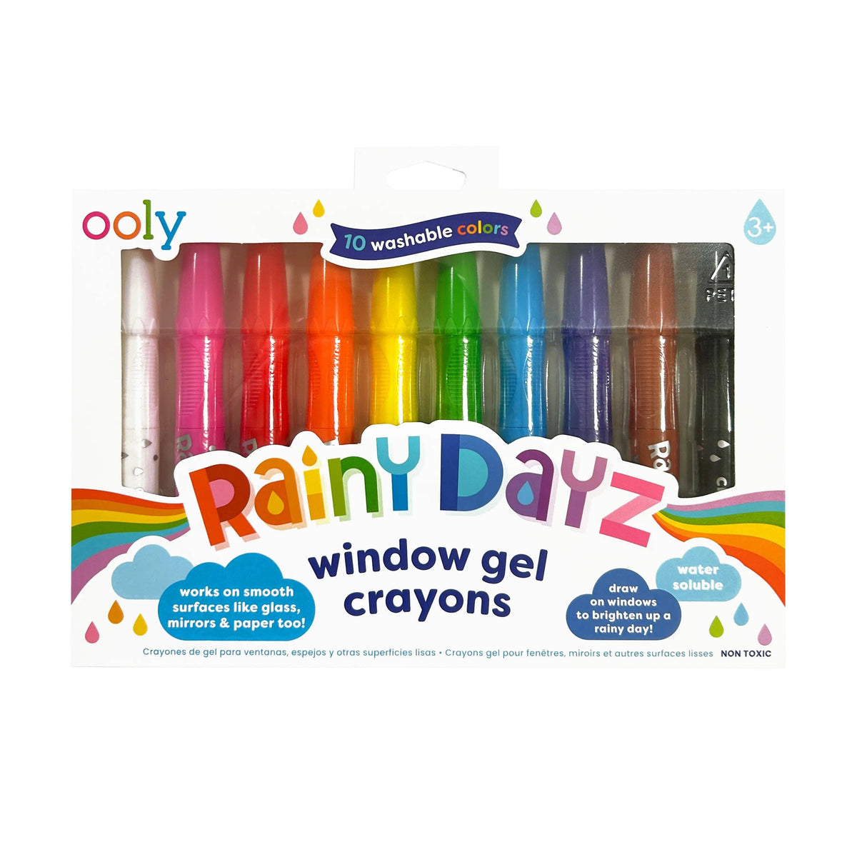 Rainy Dayz Window Gel Crayons - Set of 10