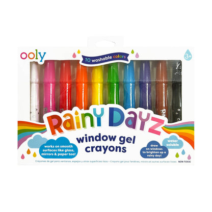 Rainy Dayz Window Gel Crayons - Set of 10