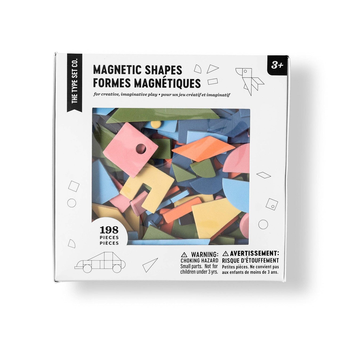 Rainbow Mod 198pc Magnetic Shapes