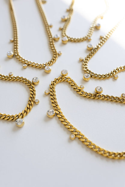 Chloe Crystal Cuban Chain Necklace