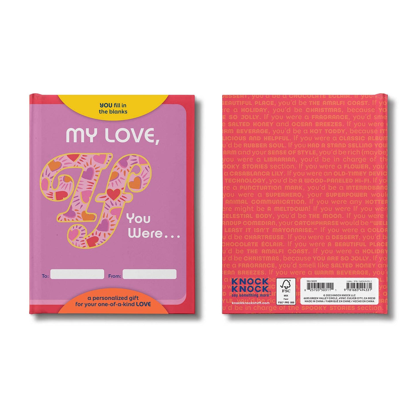 My Love If You Were Fill in the Love® Book