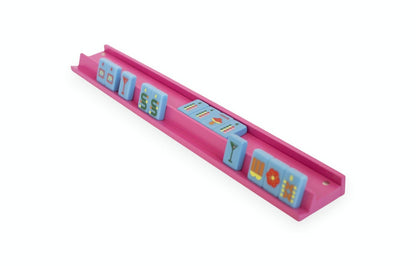 Wooden Mahjong Racks and Magnetic Pushers (Set of 4)
