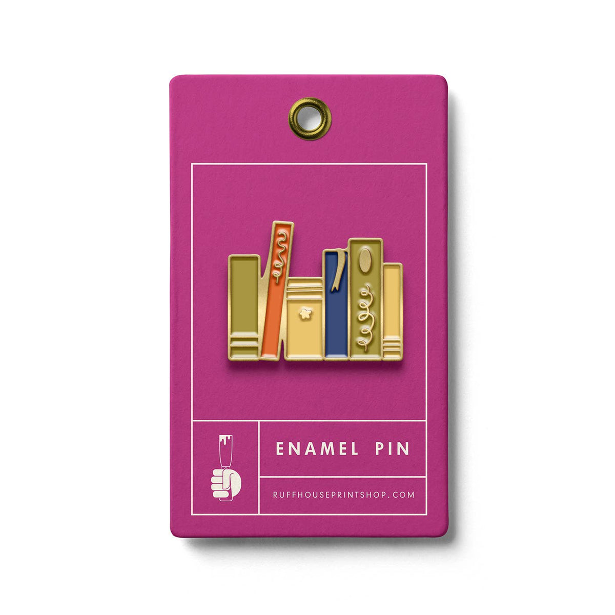Book Shelf Enamel Pin