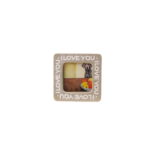 Embossed Photo Frame with Gold Electroplating (3-1/2" Square Photo)