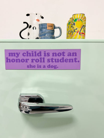 Girl Dog Honor Roll Car Magnet
