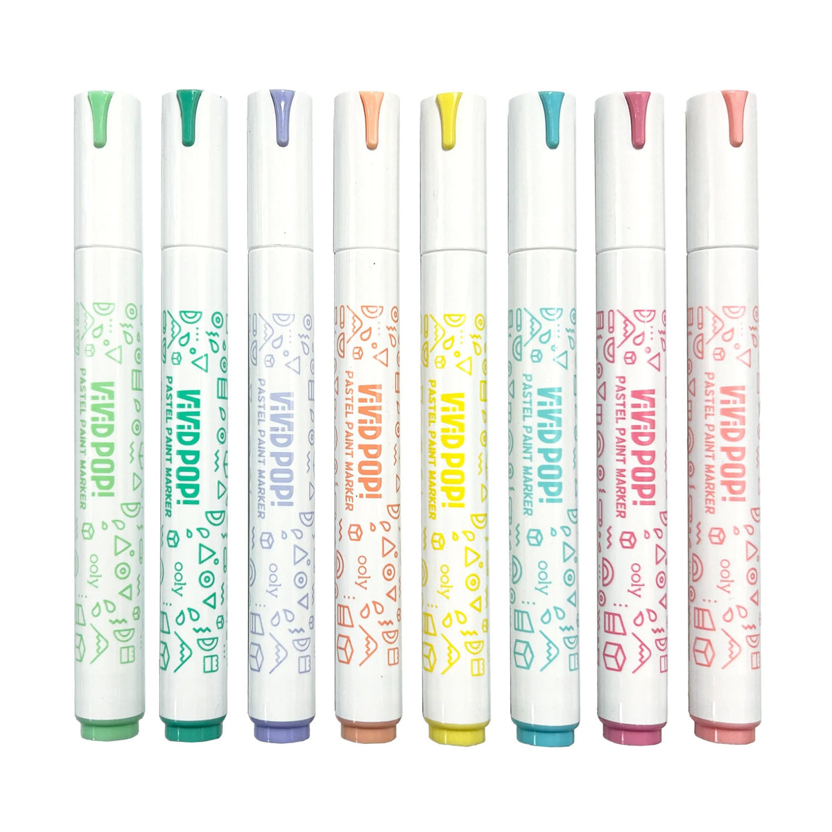 Vivid Pop! Water-Based Paint Markers: Pastel - Set of 8