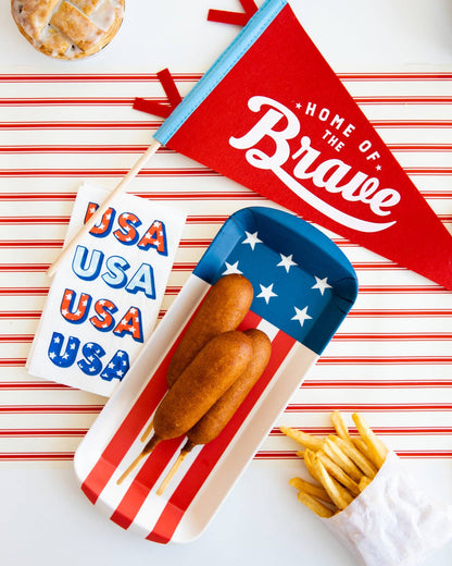 Home of the Brave Felt Pennant Banner - Occasions by Shakira
