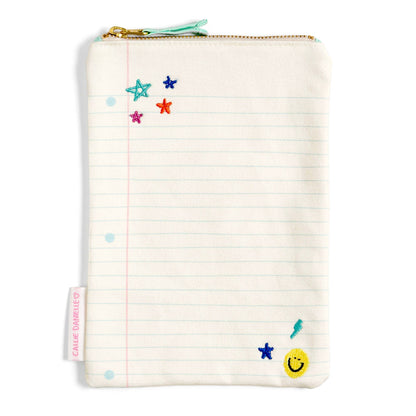 Ledger Paper Canvas Pouch