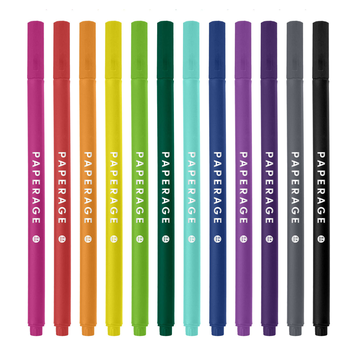 Felt Tip Fine Line Marker Pens With Case | 12 pack