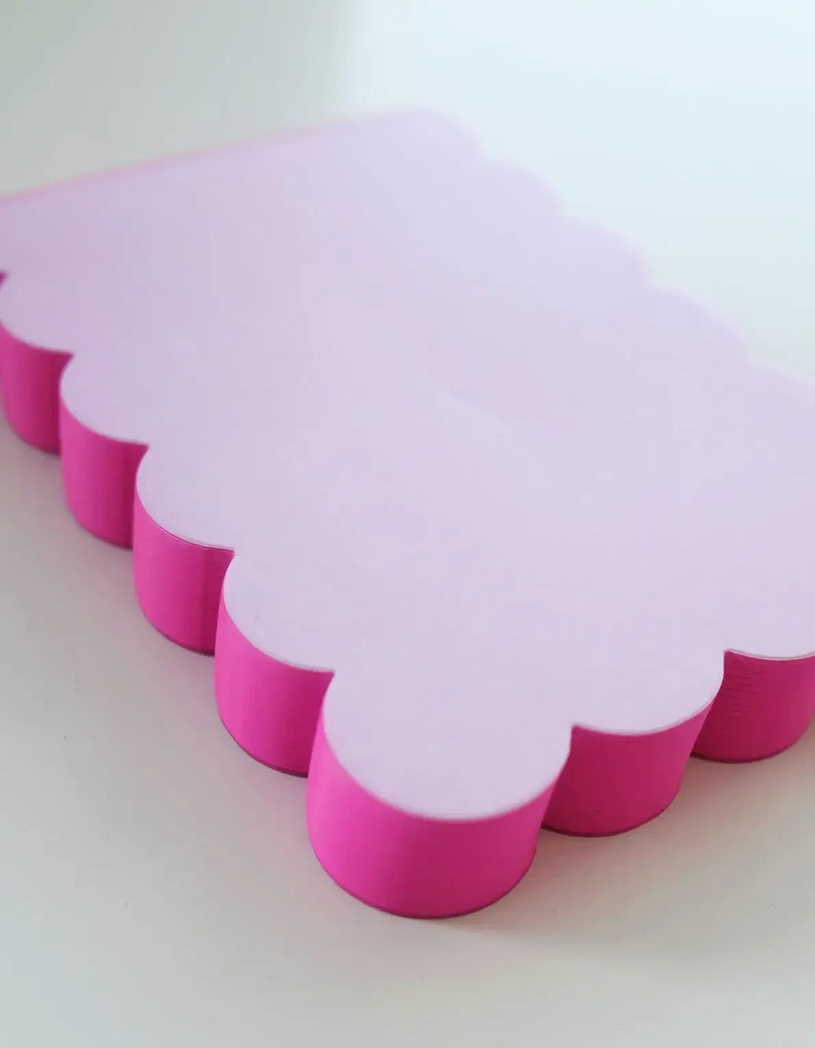 Lilac + Hot Pink Scalloped Shaped Notepad