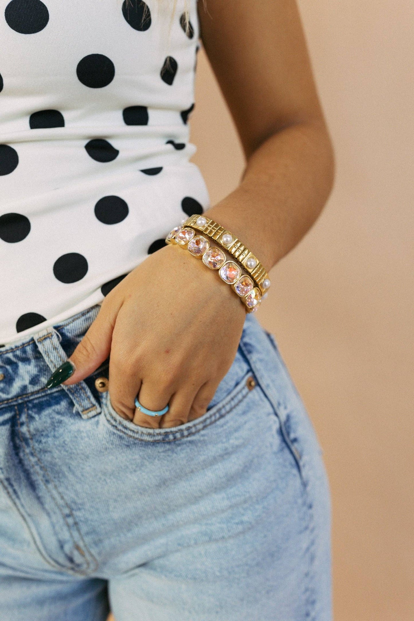 Lila Crystal Bracelet || Choose Color