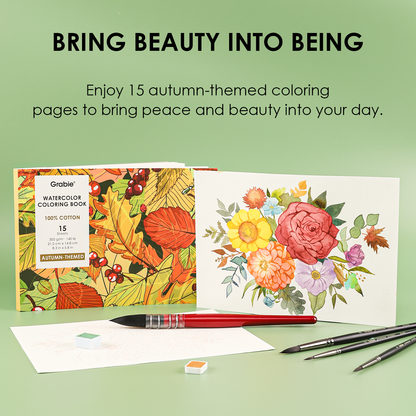 Watercolor Coloring Club Box: Autumn