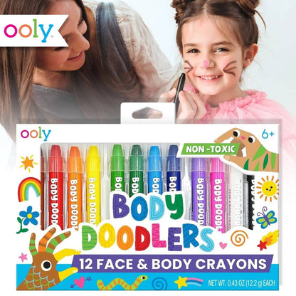 Body Doodlers: Face & Body Crayons - Set of 12