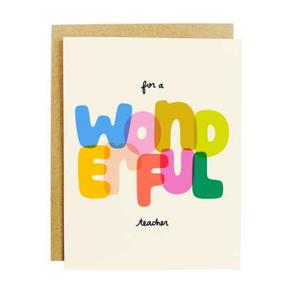 Wonderful Teacher Greeting Card