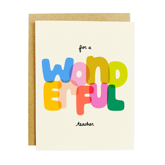 Wonderful Teacher Greeting Card