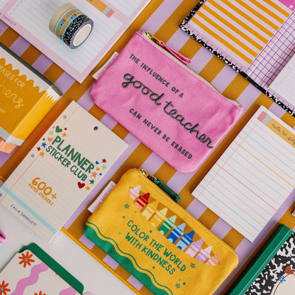 Color the World Crayon Box Canvas Pouch