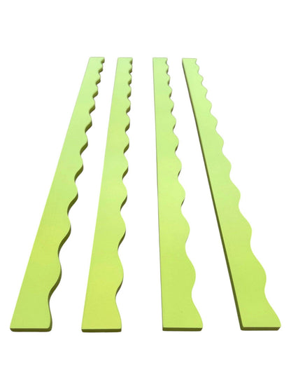 Chartreuse Wavy Mahjong Rack Pusher Set