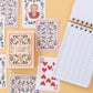 Floral Game Night Set of Playing Cards & Notebook