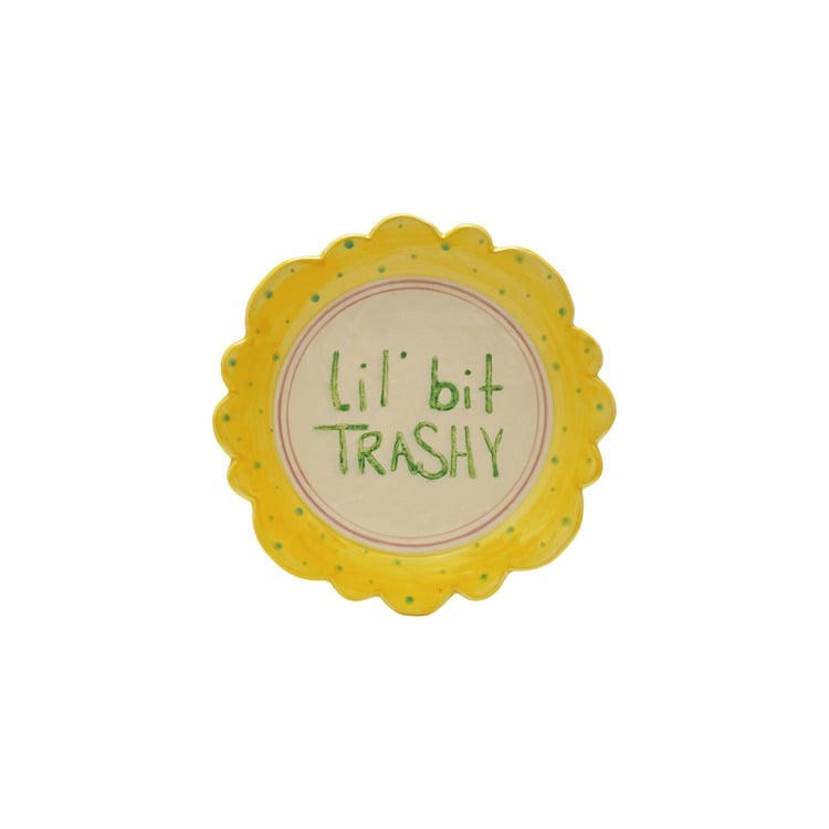 Hand-Painted Stoneware Plate W Dots