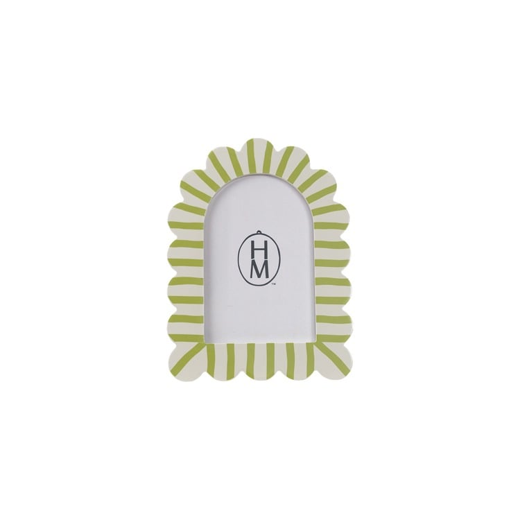 MDF Striped Scalloped Photo Frame