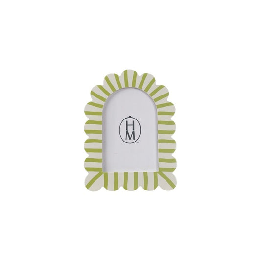 MDF Striped Scalloped Photo Frame