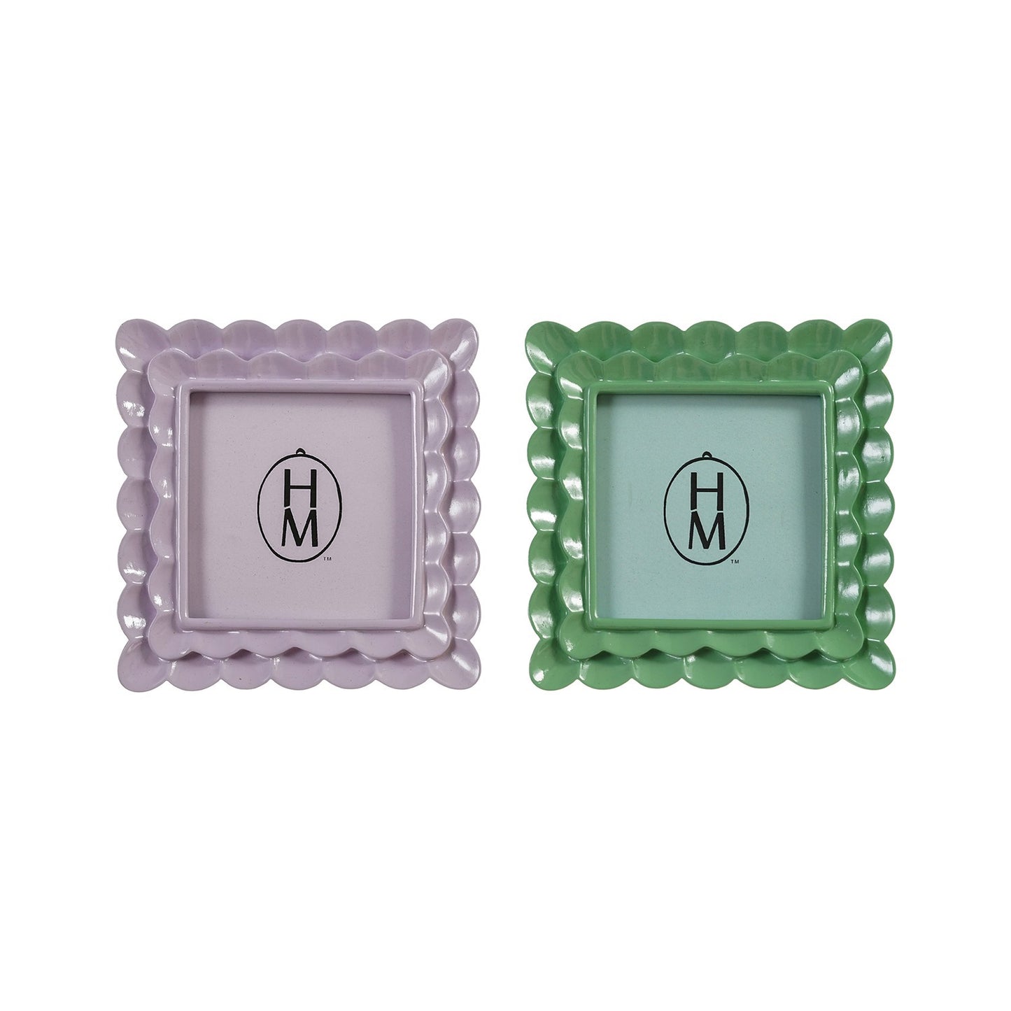 Resin & Glass Scalloped Photo Frame