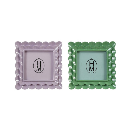 Resin & Glass Scalloped Photo Frame