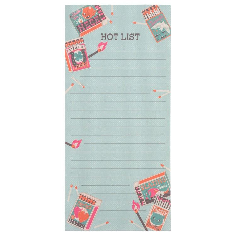 LONG MAGNETIC NOTEPAD  MATCHES (F25)