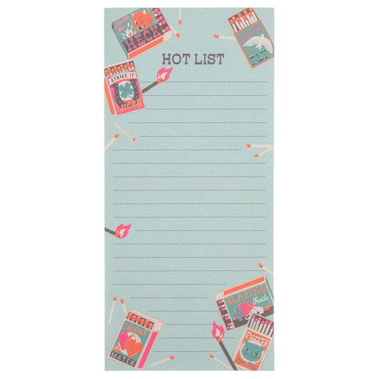 LONG MAGNETIC NOTEPAD  MATCHES (F25)