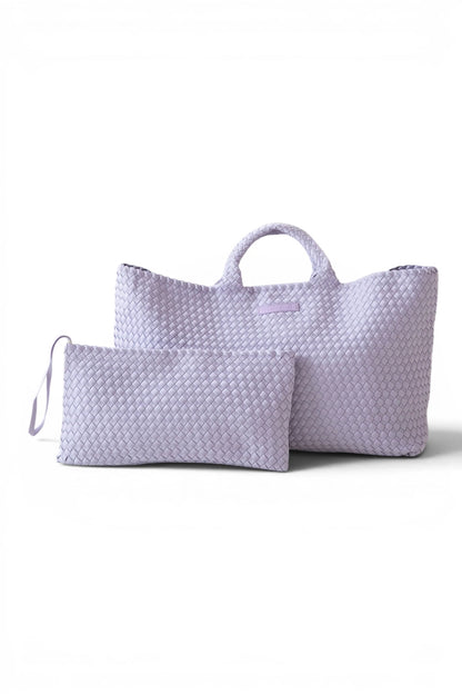 Woven Mahjong Bag and Matching Tile Bag